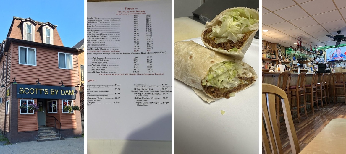 Scott's By Dam Menu