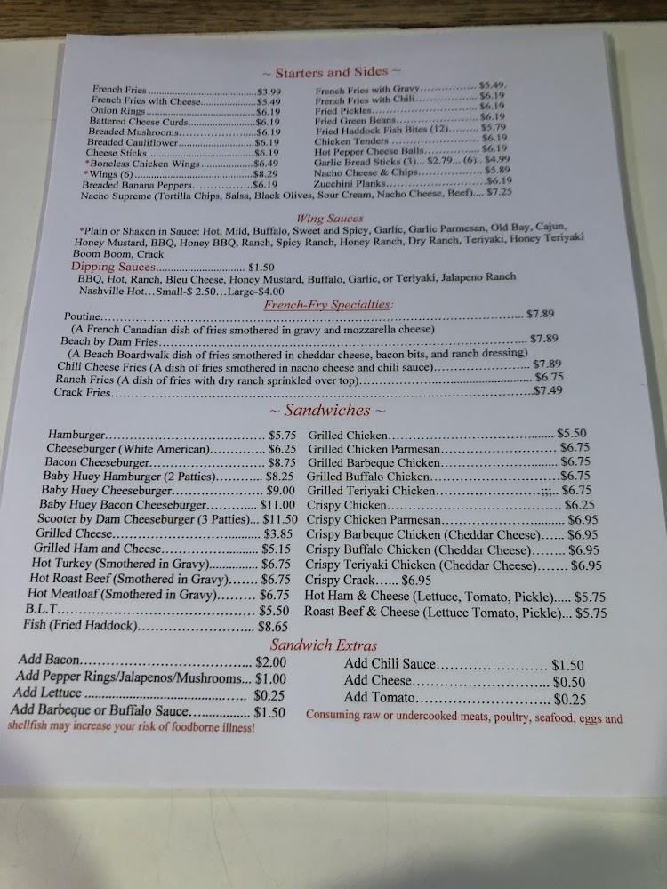 Scott's By Dam Menu image 2